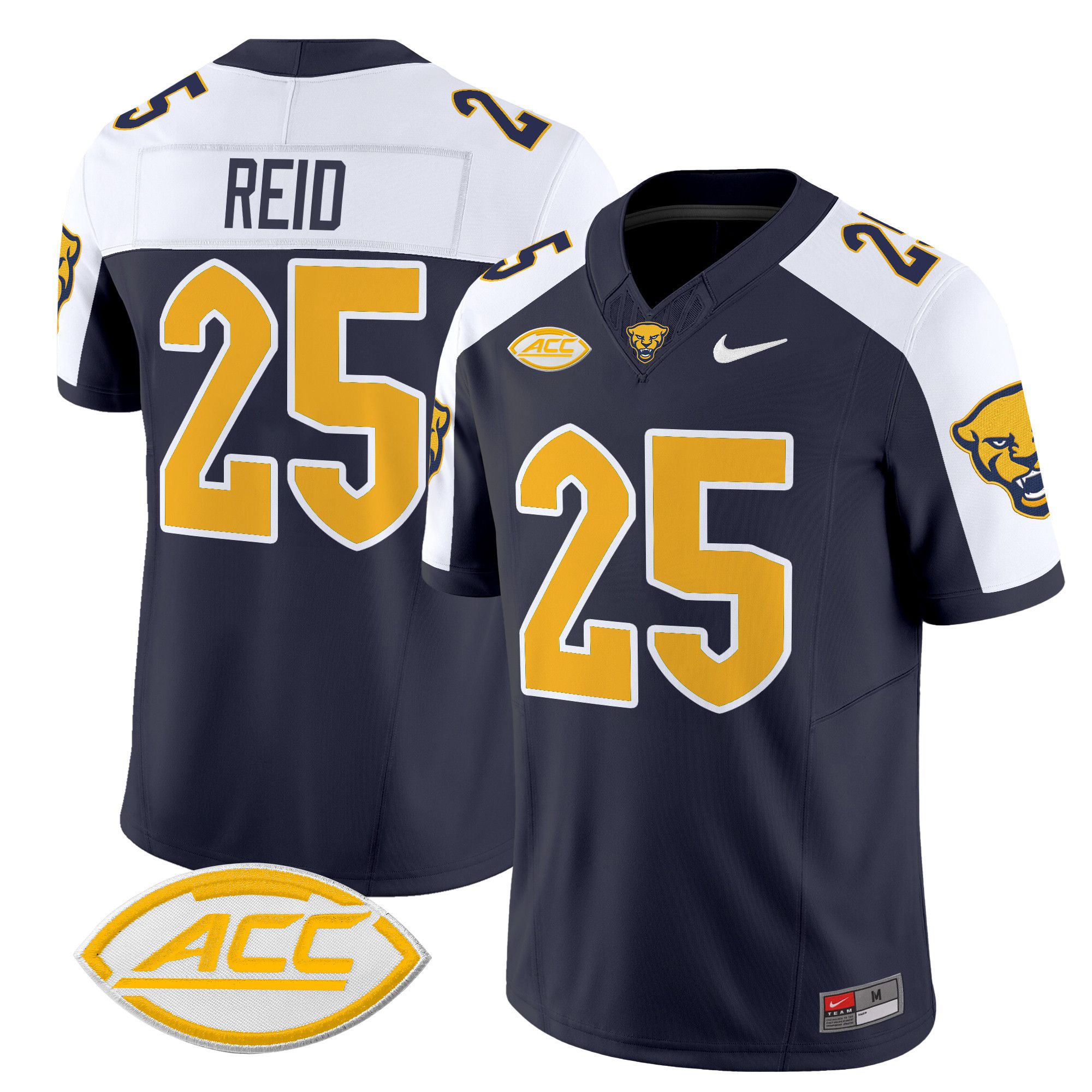 Men Pittsburgh Panthers 25 Reid Black Nike 2024 Vapor Limited NCAA Jersey
